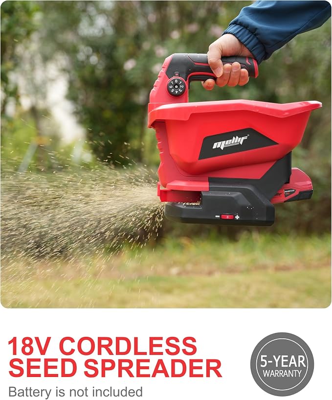 Danero Handheld Power Spreader Compatible with Milwaukee 18V Battery(Tool Only), Cordless Seed Spreader Available Year-Round, Electric Lawn Spreaders for Grass Seed, Fertilizer, Salt, Ice Melt, Feed