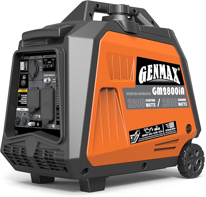 GENMAX Generator，EPA Compliant, Eco-Mode Feature, Ultra Lightweight for Backup Home Use & Camping
