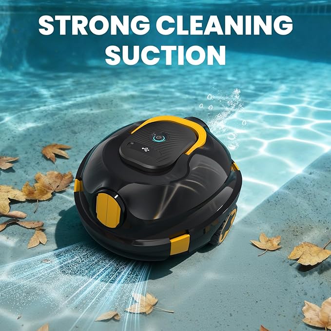 Y20 Cordless Robotic Pool Cleaner, Automatic Pool Vacuum for Above Ground & Inground Pool, 120 Min Runtime, Auto-Parking, Lightweight, Powerful Robot up to 1100 sq.ft