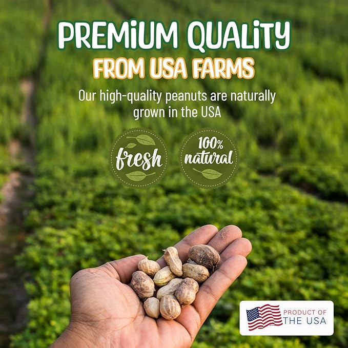 Sneaky Mango - Raw Peanuts in Shell - 10 Pounds – All-Natural Food for Squirrels, Deer, Birds, and Other Wildlife Animals – Grown in the USA for Healthy Nutrition
