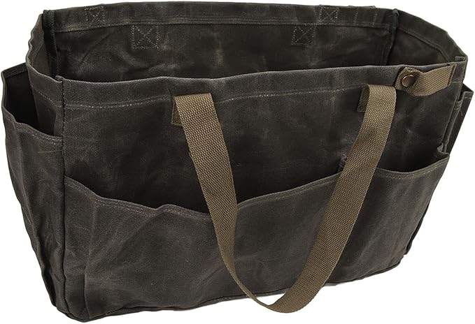 Diydeg Garden Tool Bag, Tool Bag Large Garden Tool Organizer Gardening Tote Bag Organizer Tool Storage Bag with Comfortable Carry Handle for Camping (OD Green)