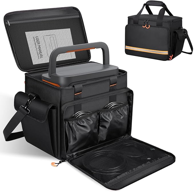 Portable Station Bag Compatible with Jackery Explorer 1000 V2/1000,with Plenty of Room for Accessories, Waterproof and Non-slip Bottom, and Abrasion-resistant Nylon Fabric
