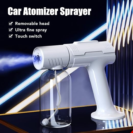 Car Atomizer Sprayer Rechargeable Cordless Handheld Disinfection Mist Sanitizer Cleaning Fogger Machine for Car, Home, Office