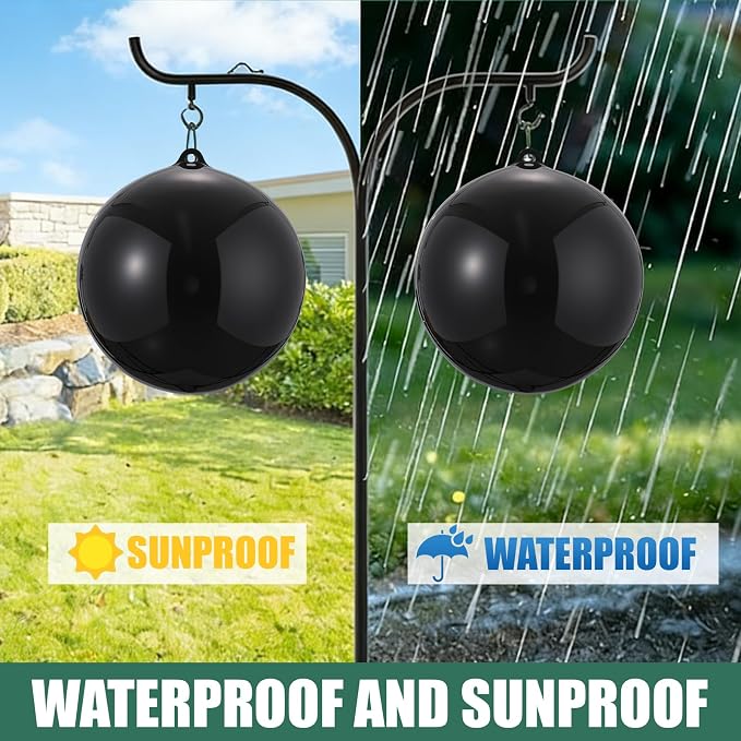 2 Pack Inflatable Fly Trap Balls 18inch Sticky Catcher for Black Yellow Greenhead Flies Outdoor Insect Control for Barn Stable Garden Greenhouse (Glue Not Included) (Fly Ball Trap)