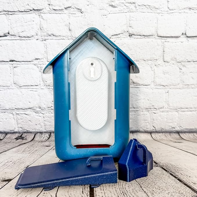 Back Panel & Door Replacement for Bird Buddy (Sparkle Blue)