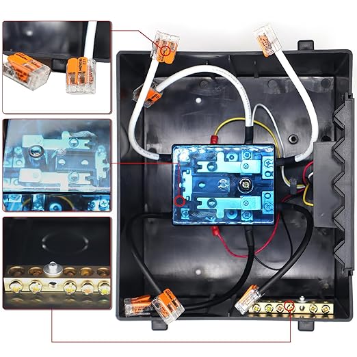 30 Amp Transfer Switch Automatic Transfer Switch for RV, Travel Trailer and Camper Van, Generator Transfer Switch for Inverter/Shore Power/Generators, 120V