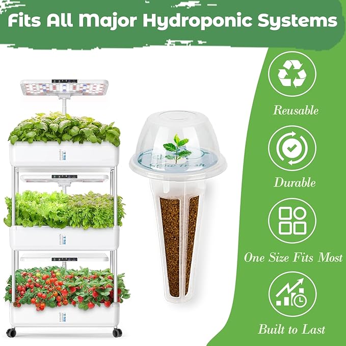 Seed Pods Kit Hydroponic - Refill Pod for All Indoor Garden, 8 Grow Pods with Seeds of Mini Cucumber, Cherry Radish, Arugula, Spinach, Cherry Tomato, and Mini Bell Yellow Pepper (8-Pod)