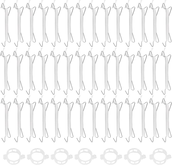 260 PCS Tomato Hooks with String, Tomato Support Hook & Plant Support Clips and 32.8 Ft Twine, Climbing Plants Hooks for Vegetable Plant Fruit Flower, White