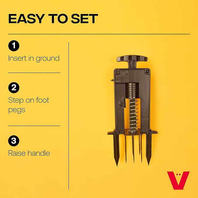 Victor Easy-to-Set Deadset Mole Trap and Killer - M9015 - Trap and Kill Moles Outdoors (Pack of 6)