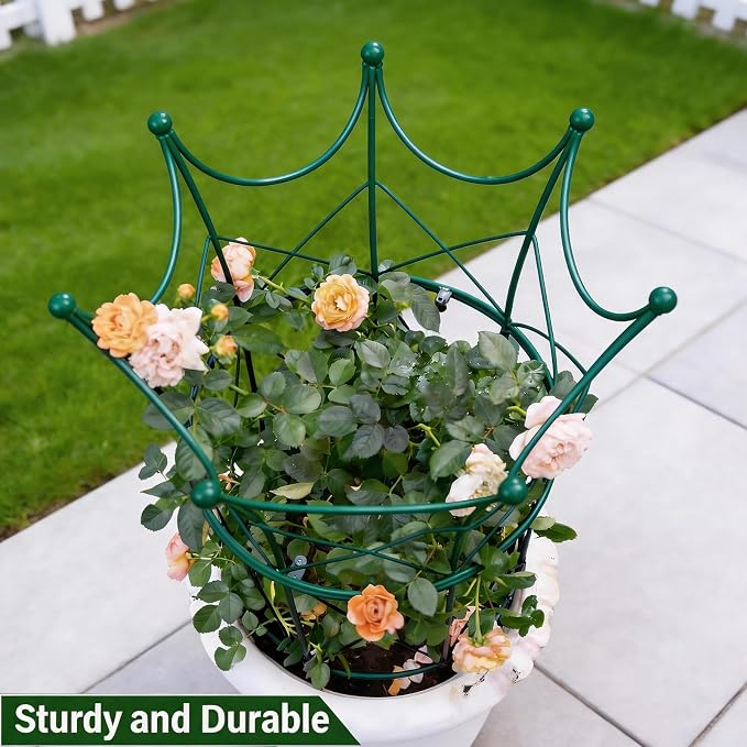 22.9" Peony Cage Sturdy Iron Plant Support for Peonies, Dahlias & Hydrangeas – Durable, Weather-Resistant Design Ideal for Outdoor Plants & Garden Decoration