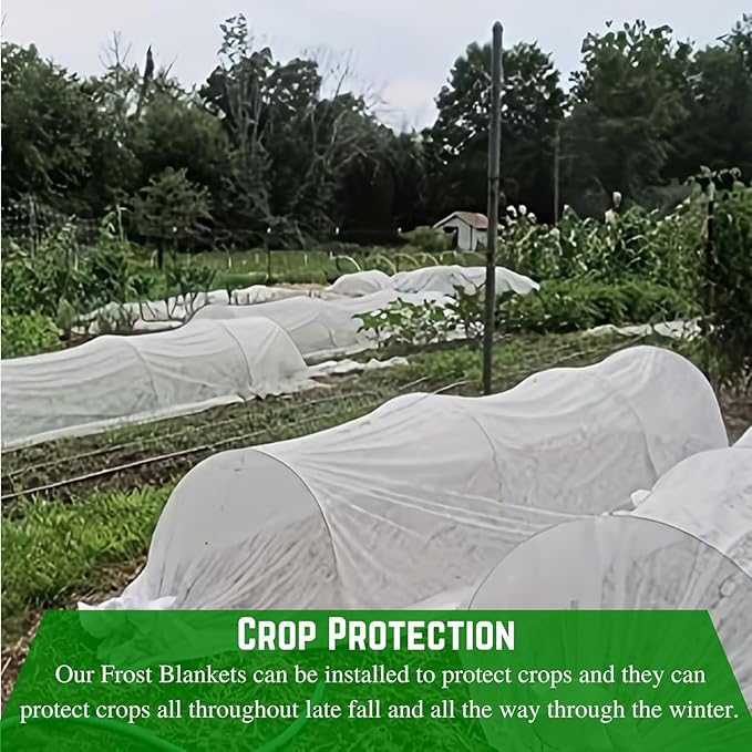 Farm Plastic Supply Frost Protection Blanket - Plant Covers Freeze Protection, Winter Plant Cover, Frost Blanket, Frost Cloth, Frost Blankets for Plants, Plant Frost Protector (7' x 5')
