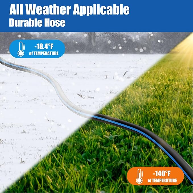 Besiter Short Garden Hose 5/8” 3FT: Burst-Resistant Water Hose with Sturdy Brass Fittings - Leakproof Hose Male to Female - Durable Hose for Yard, Lawn, Car Wash, Outdoor, Watering, Dark Blue
