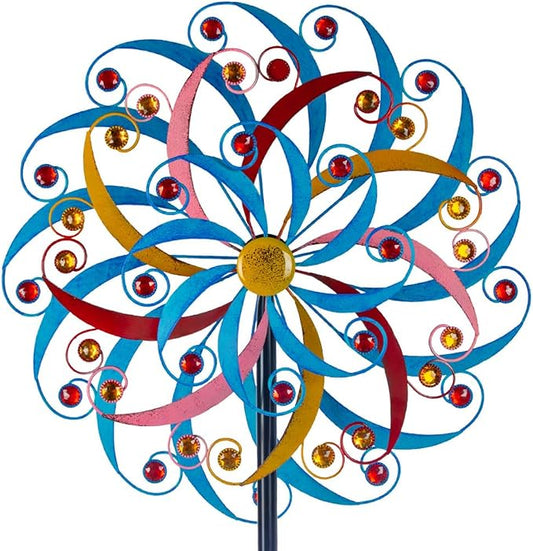 DREAMYSOUL Wind Spinners Outdoor, 20 Inches Dia Extra Large Metal Wind Spinner, Colorful Windmills Kinetic Wind Sculptures and Spinners for Yard Garden Outside Patio Lawn Decor
