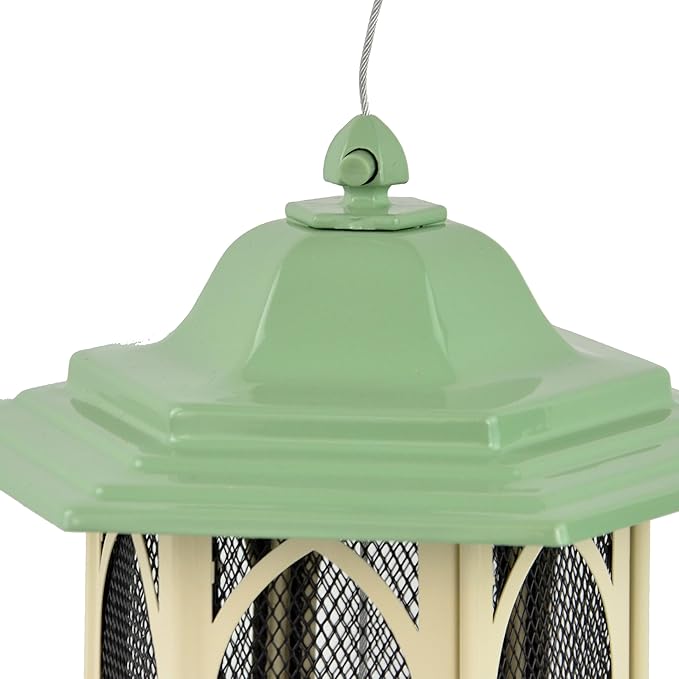 Perky-Pet Pistachio Gazebo Feeder - Wild Bird Feeder - GAZ01, Pistachio - Holds up to 3.5 lb Seeds - Easy to Fill, Easy to Clean, Rust Resistant Finish