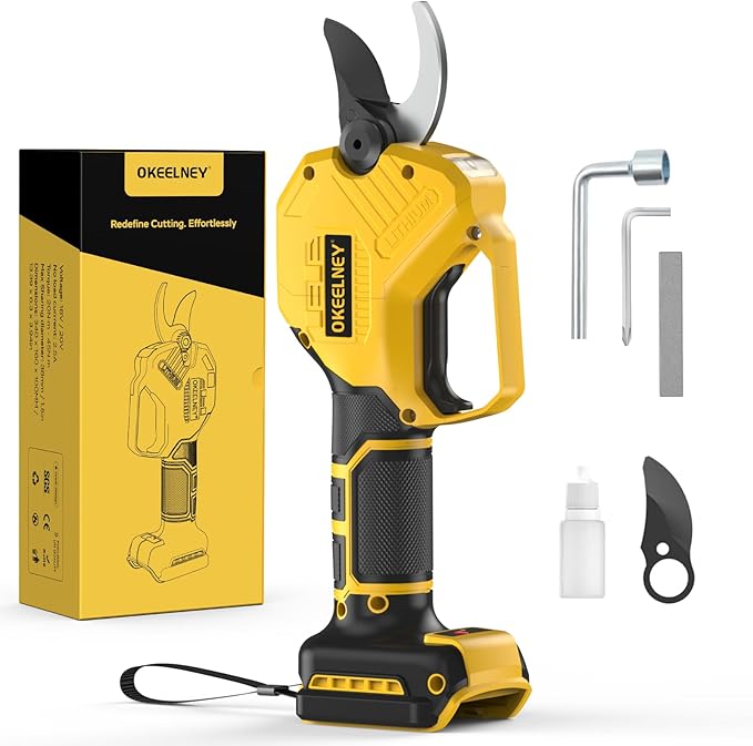 Electric Pruning Shears for DeWalt 20V Max Battery, Brushless Cordless Branch Cutter Pruner with 1.4 inch Cut Capacity for Tree trimming, Shrubs, Gardening - 1 YEAR WARRANTY