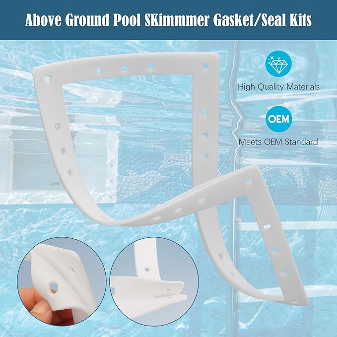 EAORBD Spx1091Gw Wide Mouth Above Ground Pool Skimmer Gasket for Hayward Spx1091Gw, Sp1091Lx Pool Butterfly Skimmer Gaske for Hayward Automatic Skimmers 13 3/4" x 7.5"