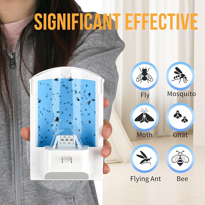 10 Trap Refills, Flying Insect Trap Refill Kit NO Device - 10 Pcs Glue Cards, Each Glue Card Lasts up to 35-Days or Until Full Flying Insect Trap (10 Refills)