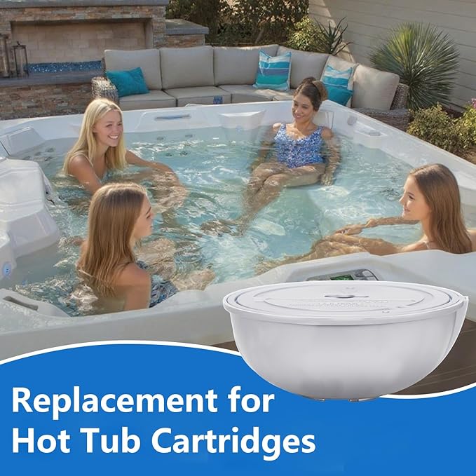 Hot Tub Cartridge Compatible with Frog Ease Floating System Replacement for SPA Cartridges, Up to 600 Gallons, 4Pack