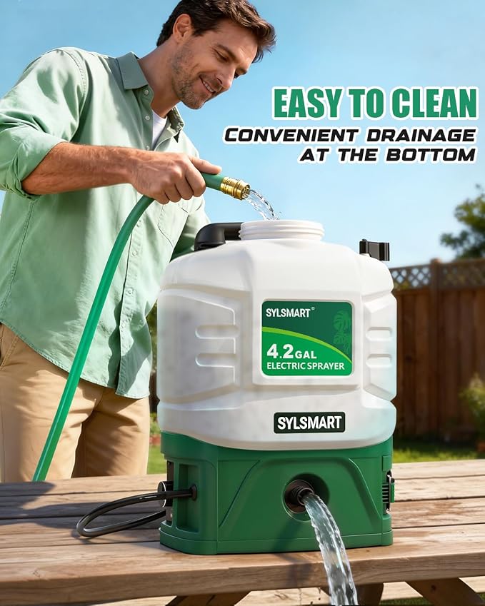Battery Powered Backpack Sprayer 4 Gallon, 0-100 PSI Strong Electric Sprayer Compatible with Makita 18V Battery, 5 Nozzles, Weed Sprayer for Lawn & Garden, Yard, Fertilizer (Battery Inc)