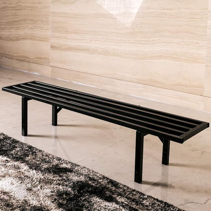 Zhongma One Tier Heavy Duty Metal Plant Stand (45.67 L x 8.66 W x 7.9 H)