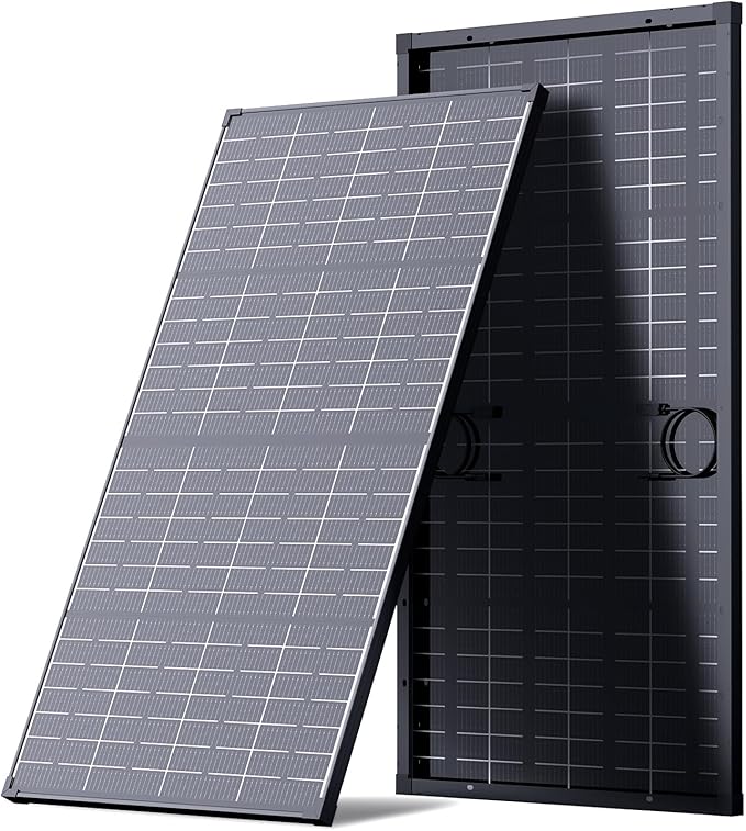 215W Anti-Shading Bifacial Solar Panel,Callsun N-Type 16BB Monocrystalline PV Module, Over 25% High Efficiency,Ideal for 12V System,RV,Marine,Power Station,Off-Grid