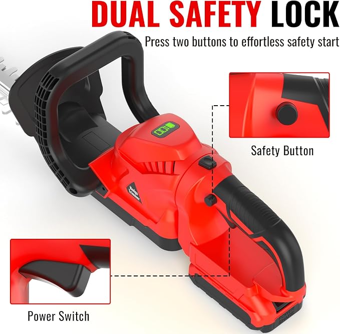 22-INCH Cordless Hedge Trimmer with Rotatable Handle Compatible with Milwaukee M18 Battery, Brushless Motor Trimmers Battery Powered, Electric Hedge Trimmer Cordless Bush Trimmers for Garden-ONLY TOOL