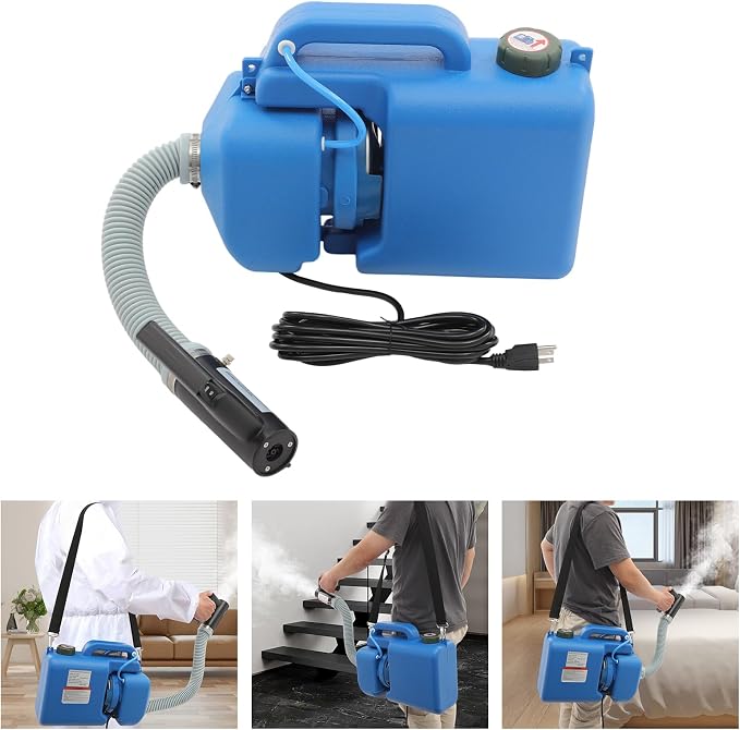 Bacocoo 8L Electric ULV Cold Fogger Machine with Backpack Mist Atomizer, Adjustable Flow Rate Electric Atomizer Sprayer, Large Area Spraying for Home Indoor and Outdoor.