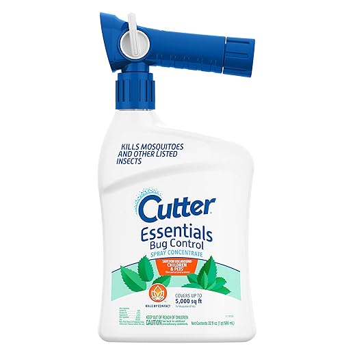 Cutter Essentials Bug Control Spray Concentrate, Kills Mosquitoes by Contact For Insects