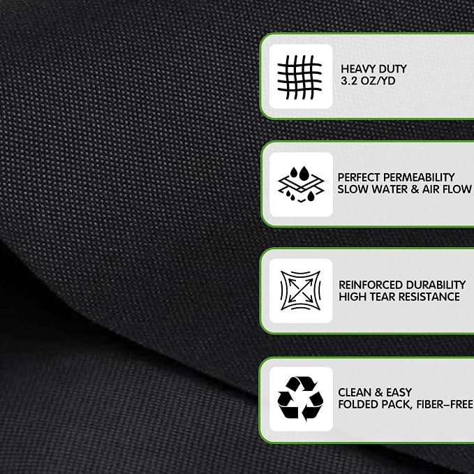 EXTRAEASY Non-Woven Weed Barrier Fabric, 3ft x 50ft, Easy Install & Breathable Ground Cover - Landscape Fabric for Gardens, Flower Beds, Mulch & Professional Weed Control
