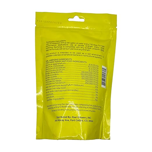 Real Growers Recharge 16oz – Mycorrhizae & Soil Microbes Instant Compost Tea for Root Growth, Transplant Support & Nutrient Uptake