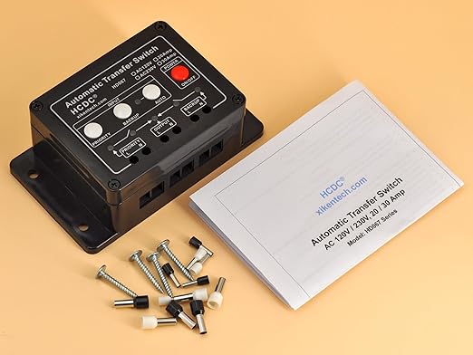 Automatic Transfer Switch, AC120V 30Amp, ATS Auto Transfer Switch, HCDC HD067/120V30A