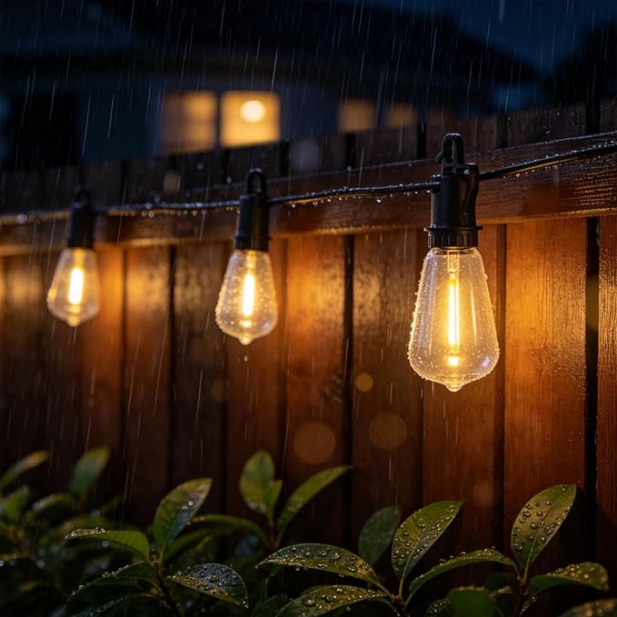 100ft Solar Lights Outdoor String light patio 30+2bulbs Shatterproof, solar String Lights Outdoor Waterproof with Remote ST38 Vintage Edison Bulbs,Waterproof Hanging Lights for Outside Backyard