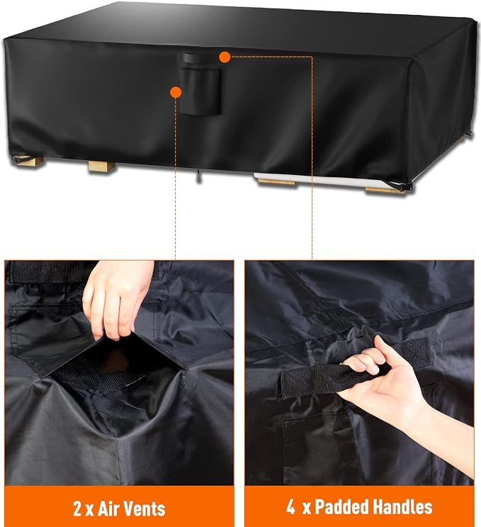 Patio Furniture Covers, Outdoor Furniture Cover Waterproof, General Purpose, Outside Table and Chair Covers, Heavy Duty 600D (138 Inch L x 85.8 Inch W x 31.9 Inch H)