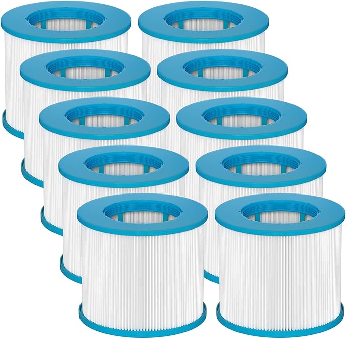 Hot Tub Filter Replacement Cartridges Compatible with All RELXTIME Hot Tub, ALEKO Hot Tub, Wejoy Hot Tub Aquaspa, Spa Filters for Hot Tub Screw On, Pack of 10