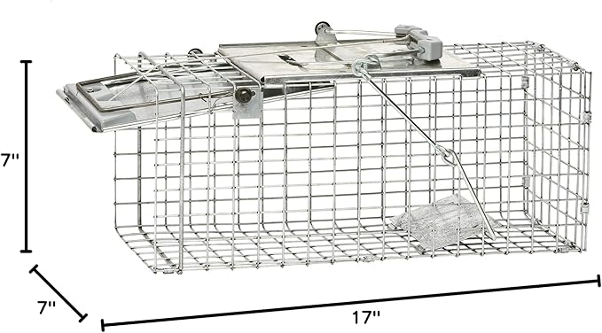 Havahart Easy-Set Catch and Release Small 1-Door Humane Live Animal Trap for Squirrels, Rabbits, Skunks, and Other Small Animals - 1083