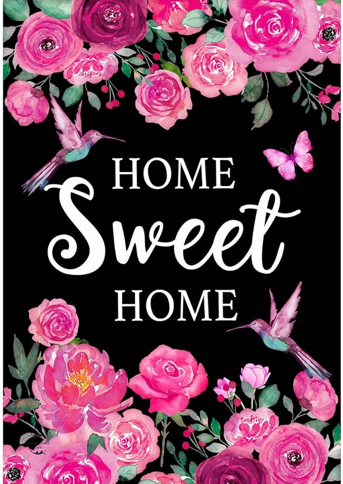 Briarwood Lane Home Sweet Home Hummingbirds House Flag