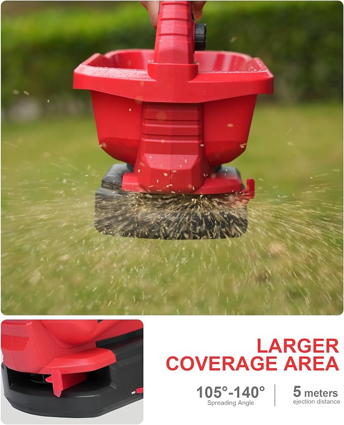 Danero Handheld Power Spreader Compatible with Milwaukee 18V Battery(Tool Only), Cordless Seed Spreader Available Year-Round, Electric Lawn Spreaders for Grass Seed, Fertilizer, Salt, Ice Melt, Feed