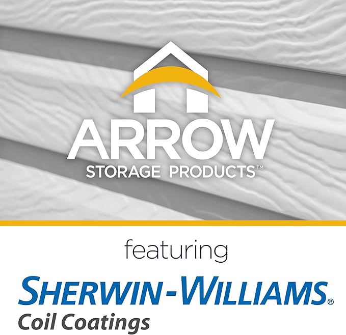 Arrow Select 10' x 4' Outdoor Lockable Steel Storage Shed Building, Flute Grey