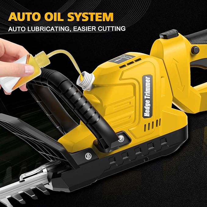 Hedge Trimmer Cordless Compatible with DEWALT 20V MAX Battery, 22-Inch Battery Hedge Trimmer, Brushless Bush Trimmer, 2/3'' Cutting Capacity, Lightweight & Rotatable Handle(No Battery)