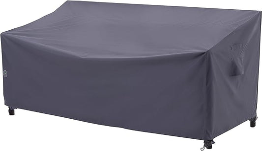 F&J Outdoors Waterproof Anti-UV Heavy Duty 3 Seater Cushion Patio Sofa Cover, Grey, 87" W x 39" D x 36" H