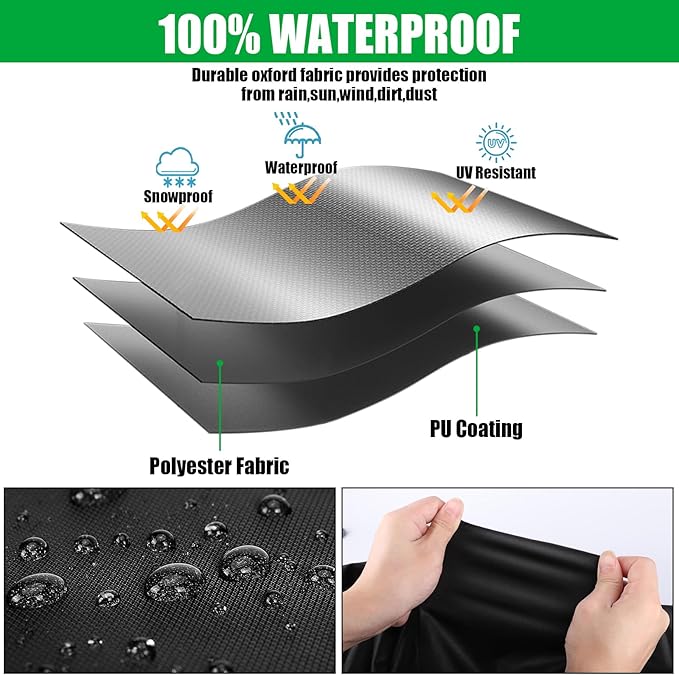 Outdoor Table Cover 42 Inch, Waterproof Patio Prep Table Covers, Outdoor Rectangle Bar Table Cover for Outdoor Furniture - 42 x 22 x 35 Inch