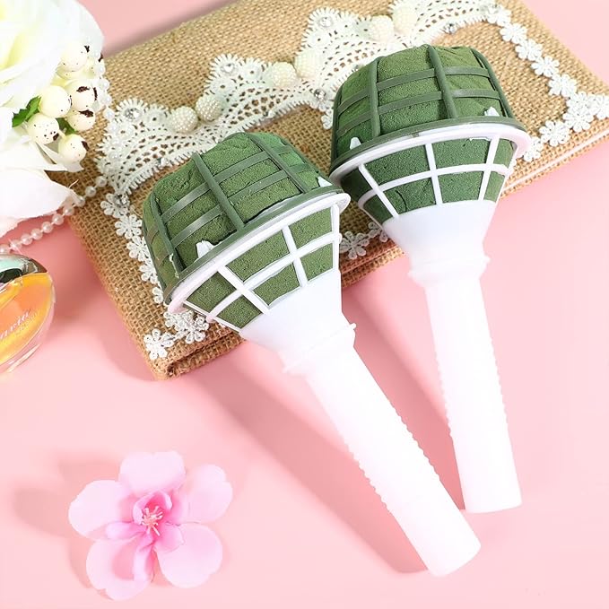 ARTIBETTER 12pcs Bouquets Holder Wedding Bridal Floral Handle DIY Wedding Bouquet Holders for Bride Artificial Flowers, Flowers Decoration Bridal Bouquet