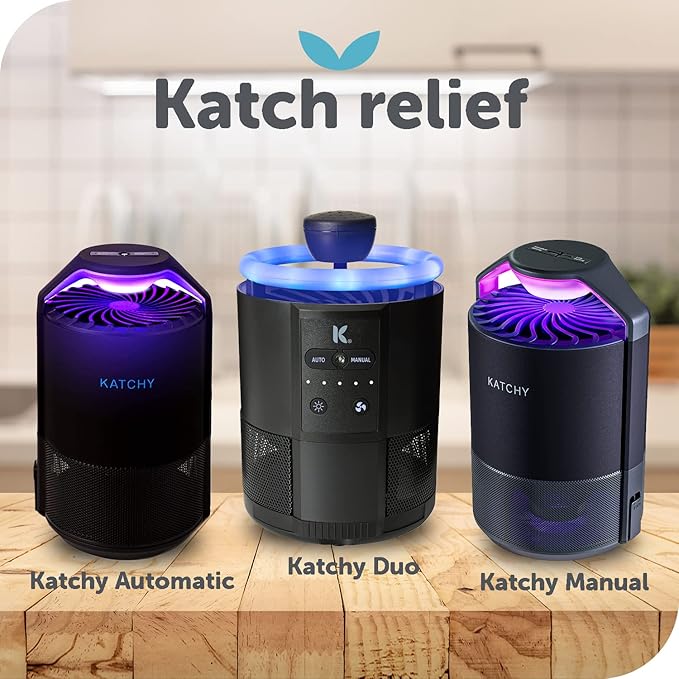 Katchy Original and Midnight Glue Board Refills (24 Pack) – Catcher & Killer for Mosquito, Gnat, Moth & Fruit Fly – Indoor Flying Insect Trap Glue Board Refills – Non-Zapper Traps for Buzz-Free Home