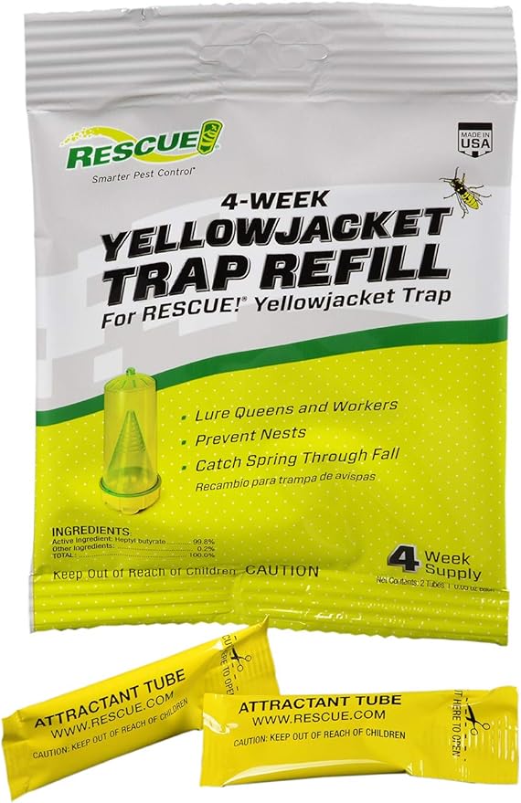 RESCUE! Yellowjacket Attractant – for RESCUE! Reusable Yellowjacket Traps – 4 Week Supply - 10 Pack