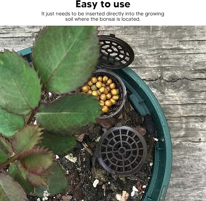 Bonsai Fertilizer Cups, 100PCS Plastic Mesh Basket with Lid Garden Nutrition Box Tools for Succulents and Orchids – Large Size for Easy Plant Feeding, Indoor Ou
