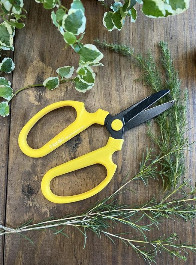 Garden Pruning Shears Scissors Carbon Steel Blades 7.6 Inch Craspedia - Yellow