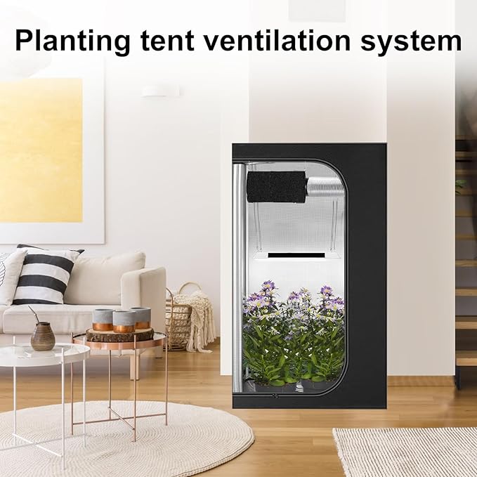 MELONFARM Air Filtration Kit 6", Built-in 14cm Fan Low Nois Carbon Filter with 12-Speed Controller, 8' Ducting, Cooling & Ventilation System for Grow Tents, Indoor Gardening, Hydroponics 6“x13.4"