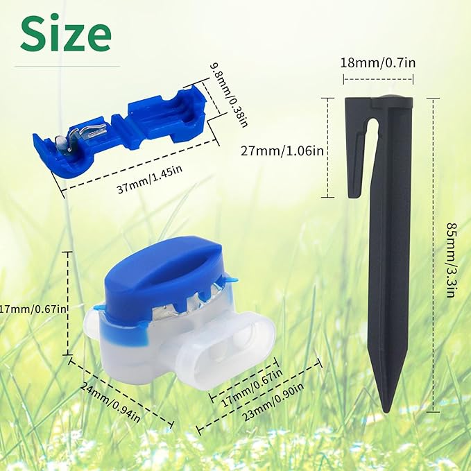 Robotic Lawnmower Boundary Wire Splice Kit Automatic Mower Boundary Wire Accessory Set, for Adapting and Repairing the Mowing Boundaries