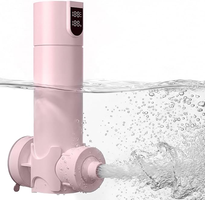 Bath Jets for Tub – Portable Cordless Bath Jet Spa for Bathtub with Vacuum-Lock Suction, Dual Jet & Bubble Mode, 360° Adjustable Water Flow