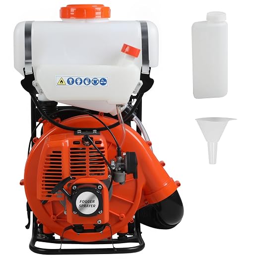 cdar 43cc Gas Powered Backpack Mosquito Fogger, 20L Large Tank Cold Insect Fogger Machine, 39FT Spray Range for Outdoor Garden, Farm, Yard Pestes Control Sprayer Orange